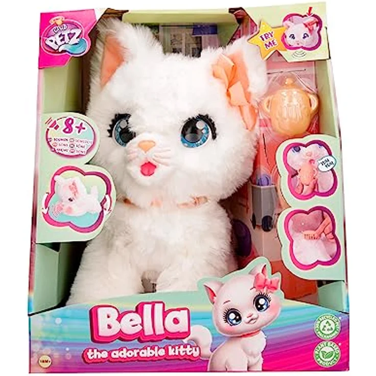 Club Petz Bella, Funktionsplüsch Plüschkatze mit Sounds und über 10 Klangreaktionen, 30 cm groß, für Kinder ab 3 Jahren – Bild 3