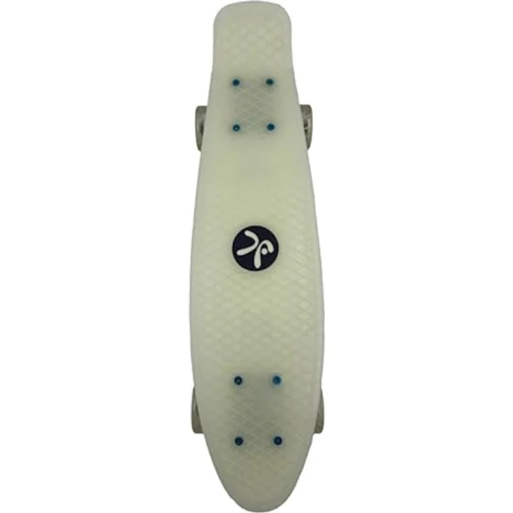 muuwmi Lights Skateboard Fun Glow – LED-Leuchtrollen (batterielos), Deck 57x15cm, rutschfest, ABEC5, PU-Rollen 60x45mm, Glow-in-the-Dark – Bild 2