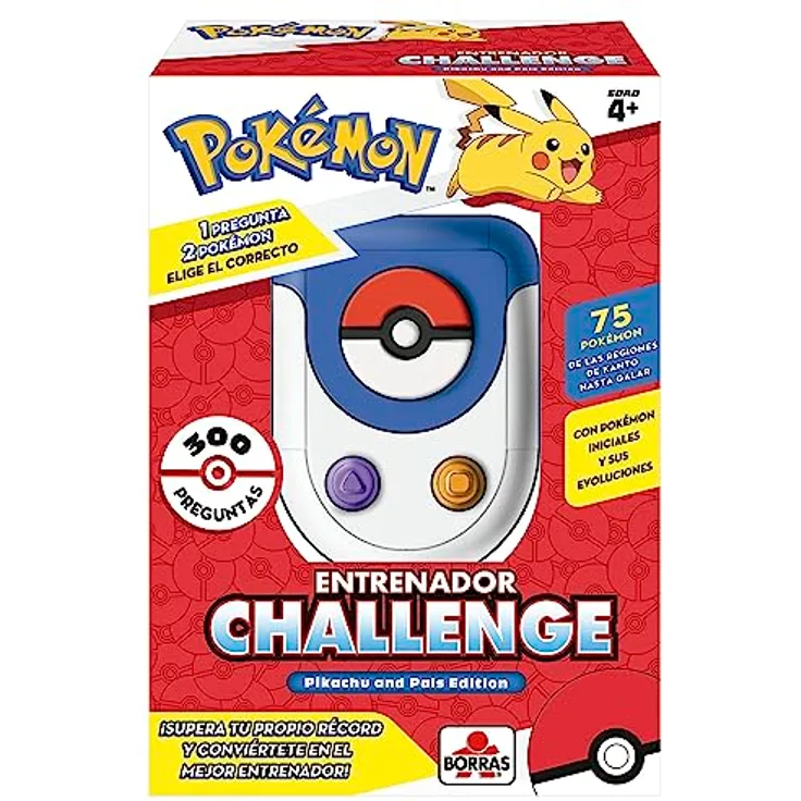 Educa Borras Pokémon Trainer Challenge, interaktives Brettspiel mit elektronischem Detektor für Einzelspieler und Pokémon-Fans