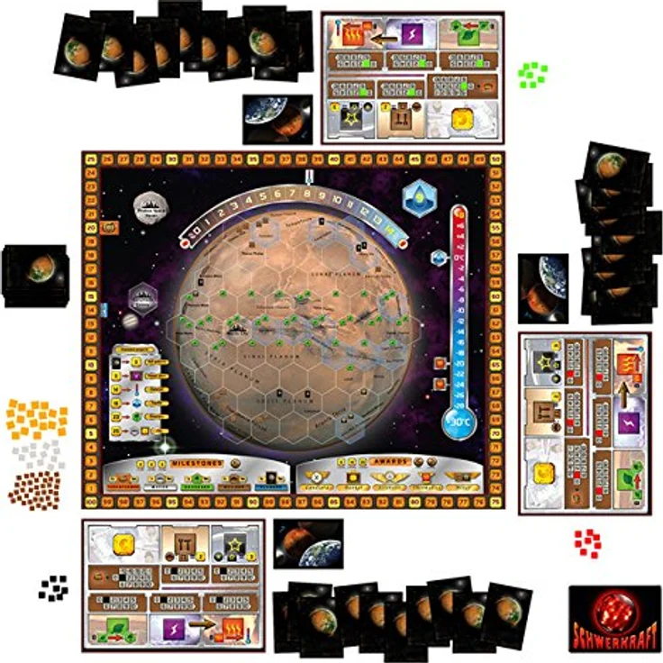Schwerkraft-Verlag Terraforming Mars, Brettspiel, mehrfarbig – Bild 3