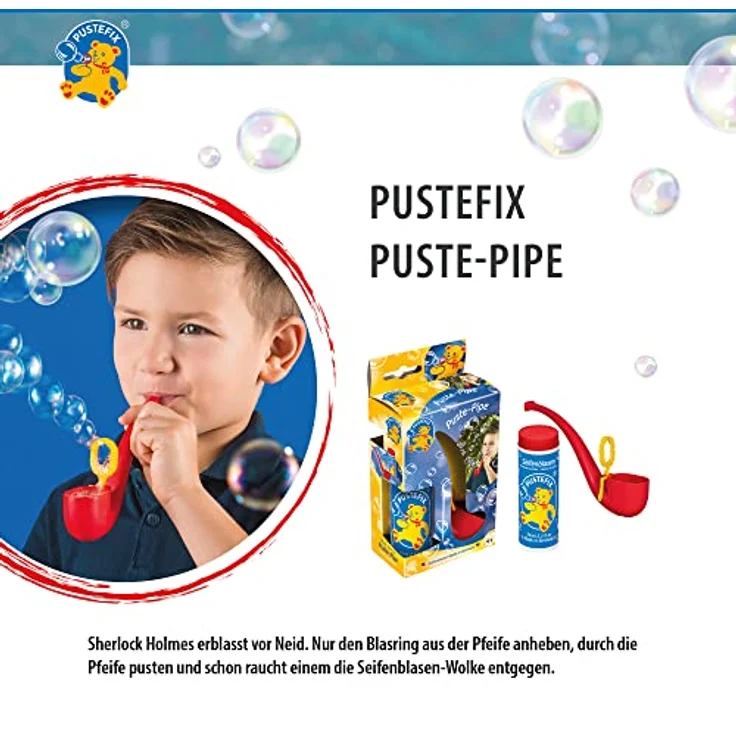 Pustefix Puste-Pipe I 70 ml Seifenblasenwasser I Seifenblasen Spielzeug für Kindergeburtstag, Polterabend, Sommerparty & Hochzeit I Pfeife für Kinder & Erwachsene – Bild 4