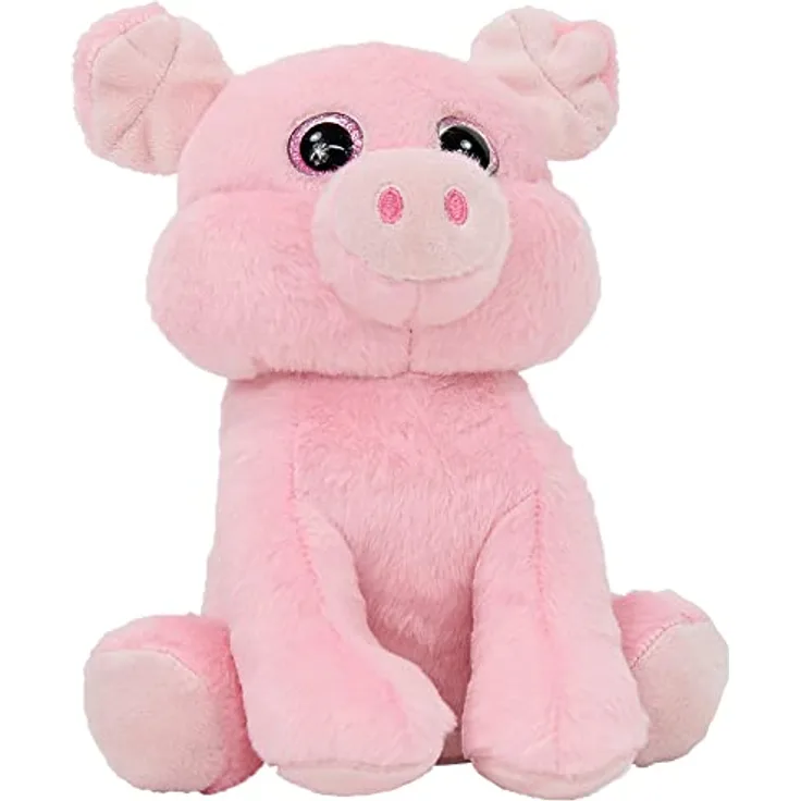 Kögler 76902 - Labertier Schwein Moritz, ca. 20 cm groß, nachsprechende Plüschfigur mit Wiedergabefunktion, plappert alles witzig nach und bewegt sich
