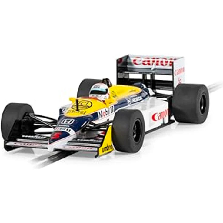 Scalextric C4508 1:32 Williams FW11B 1987 B.GP Mansell HD Slotcar - Rennbahnauto mit integrierter Fahrerfigur, für Digitalrennbahnen umrüstbar, robust - blau – Bild 2