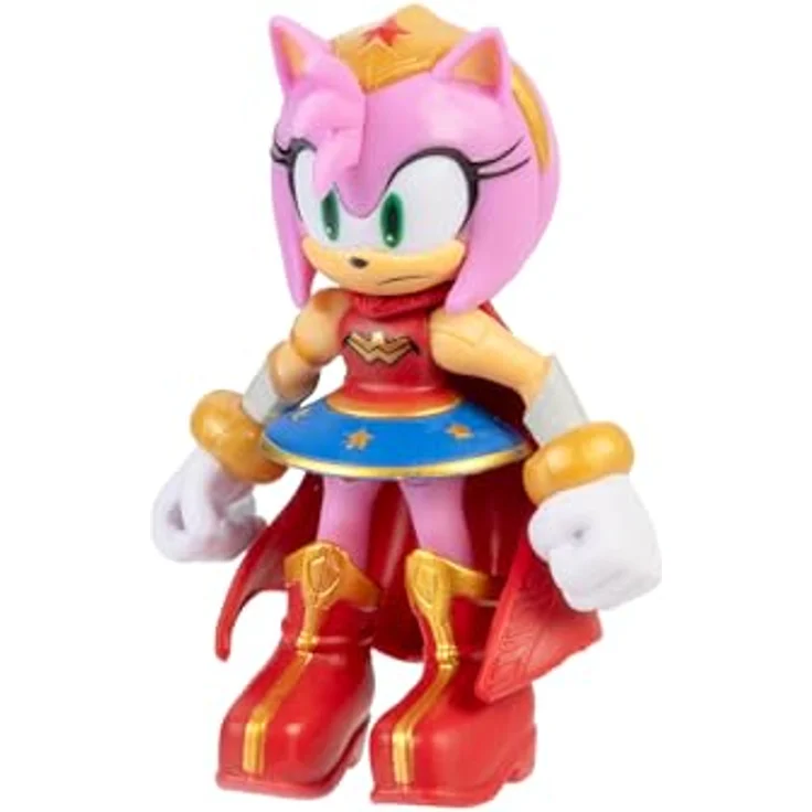 Sonic The Hedgehog DC x Sonic als Amy als Wonder Woman, 6 cm hochbewegliche Actionfigur, detailreich in Sammlerverpackung, lizenziert von Jakks Pacific – Bild 3
