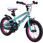 BIKESTAR Kinderfahrrad 14 Zoll für Mädchen und Jungen ab 4 Jahre | Kinderrad Urban Jungle | Türkis & Berry | Leicht, Stabil, Sicher | Risikofrei Testen - Preisvergleich