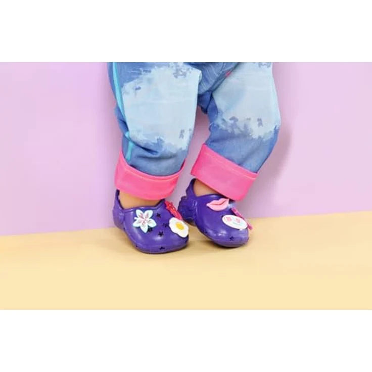 BABY Born Schuhe mit Pins, EIN Paar Bunte Puppenclogs mit Zubehör für 43 cm Puppen, Farbe Nicht frei wählbar 832837 Zapf Creation – Bild 4