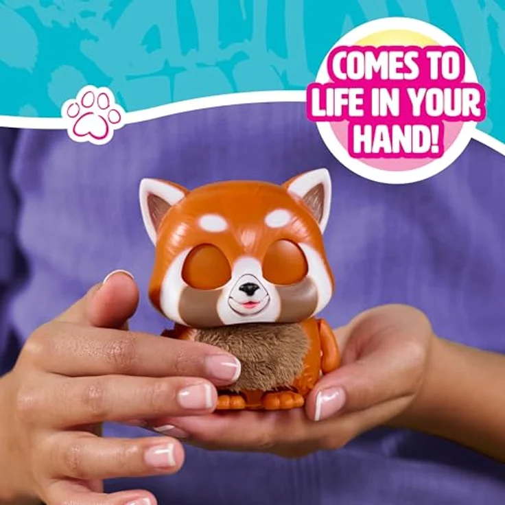 Just Play furReal Handfuls Shy the Red Panda, interaktive Spielfigur mit über 50 Sound- und Bewegungsreaktionen, 3,5 Zoll, rot – Bild 4