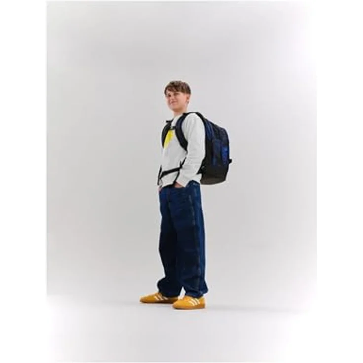 Satch Pack, ergonomischer Schulrucksack für die 5. Klasse, 30L Stauraum, standfest, Seismic Blue - Blau – Bild 5