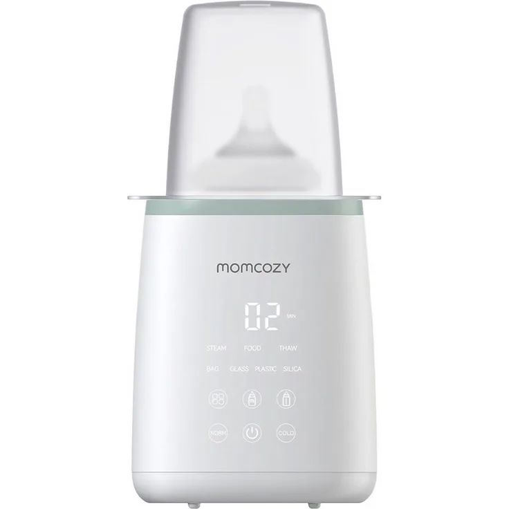 Momcozy Flaschenwärmer Baby Bottle Warmer, Plattenspeiler, mit Tonabnehmer, schnelles Erwärmen, Dämpffunktion, Auftauen, 24h Wärmespeicher, präzise intelligente Heizung, Dampfreinigung