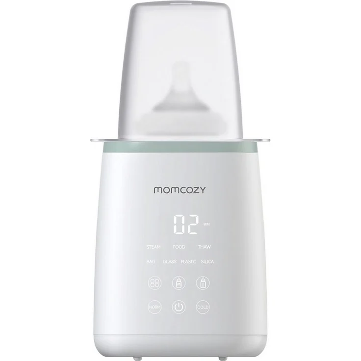 Momcozy Flaschenwärmer Baby Bottle Warmer, Plattenspeiler, mit Tonabnehmer, schnelles Erwärmen, Dämpffunktion, Auftauen, 24h Wärmespeicher, präzise intelligente Heizung, Dampfreinigung