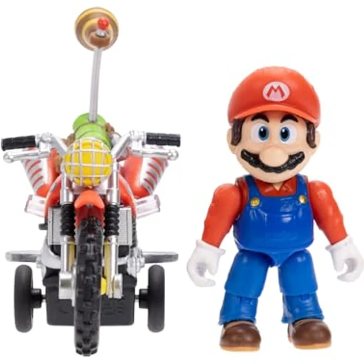 THE SUPER MARIO BROS. MOVIE Super Mario Galaxy – 6 cm große Mario-Figur mit Rückziehmotorrad, 9 Gelenkpunkten, ab 3 Jahren, batteriefrei – Bild 4