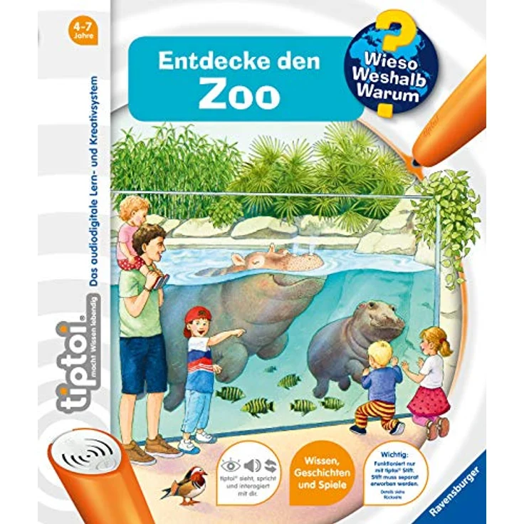 Ravensburger tiptoi® Wieso? Weshalb? Warum? - Entdecke den Zoo, interaktives Kinderbuch zur zoologischen Entdeckung, ABIS-BUCH – Bild 3