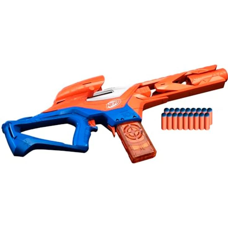 NERF N Series Pinpoint Blaster, Bolt-Action Blaster mit 10er Clip-Magazin und 18 N1 Darts, präzise für Fortgeschrittene, Jungen und Mädchen, weiß – Bild 4