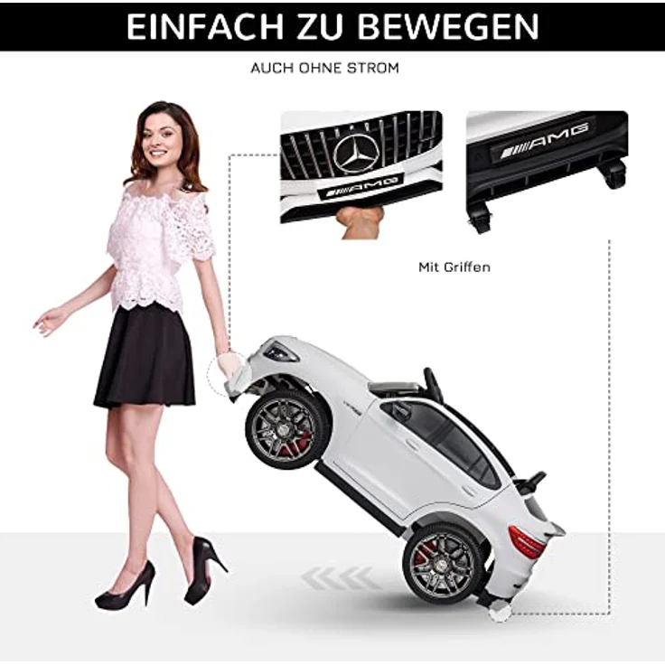 Kinder Elektroauto (Farbe: weiß) – Bild 4