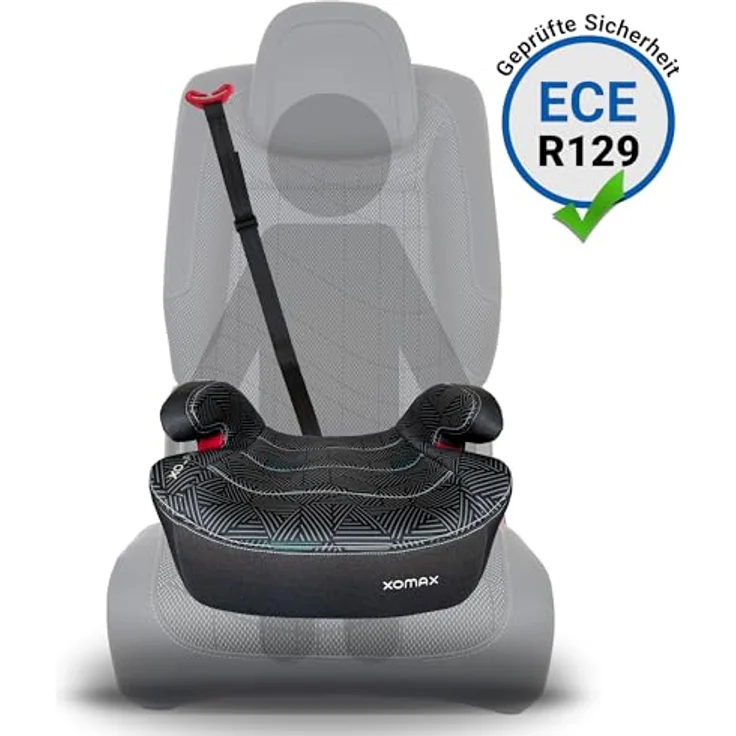 XOMAX KBH313 Kindersitzerhöhung mit ISOFIX, gepolstert, Armlehnen, ECE R129, für Kinder 6 bis 12 Jahre – Bild 6