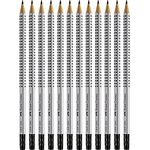 Faber-Castell GRIP 2001 Bleistift HB mit Radierspitze 12 Stück