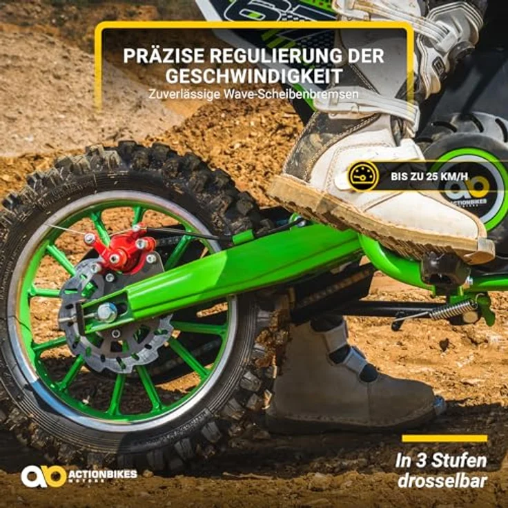 Kinder Mini Enduro Crossbike Viper Elektro 1000 Watt Motorcrossbike Pocketbike (Schwarz) – Bild 7
