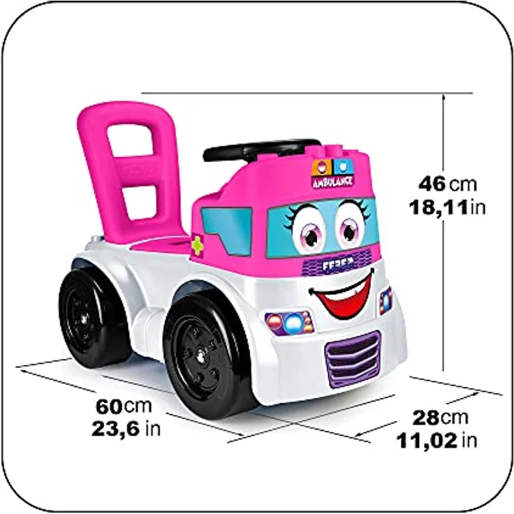 FEBER Motofeber Blocks Ambulance 2 Jahr(e) 4 Rad/Räder Pink Weiß – Bild 6