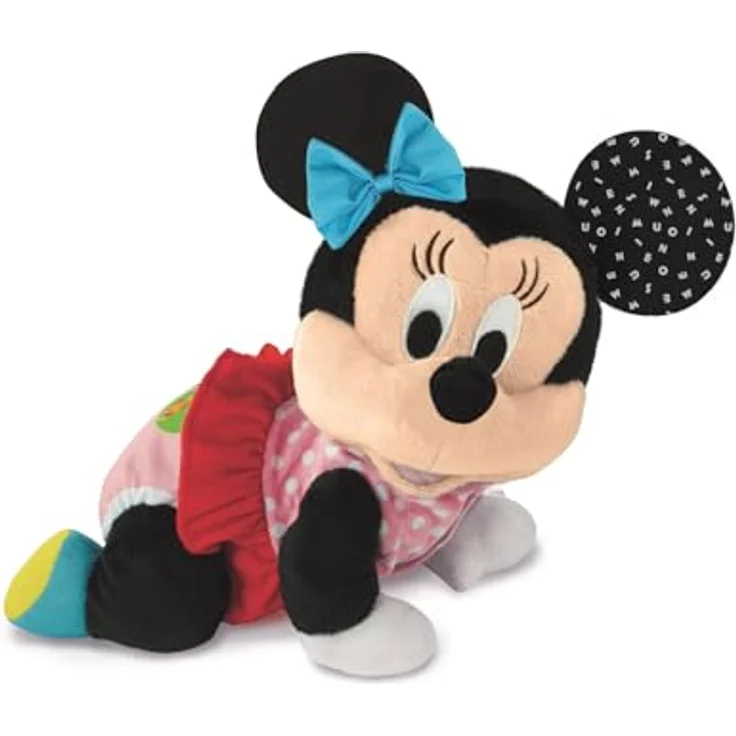 Clementoni® Plüschfigur Disney Baby, Minnie - Krabbel mit mir, interaktive Melodien und Tierlaute, mit Sound – Bild 1