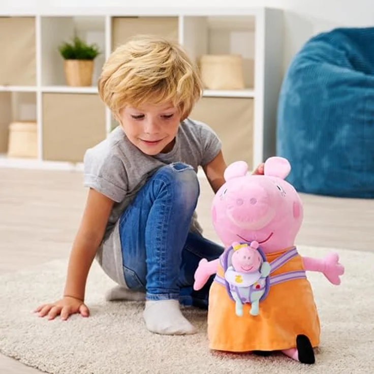 SIMBA Plüschfigur Peppa Pig - Mama Wutz mit Baby Evie, 33 cm, kuschelweich und ideal für Babys – Bild 5