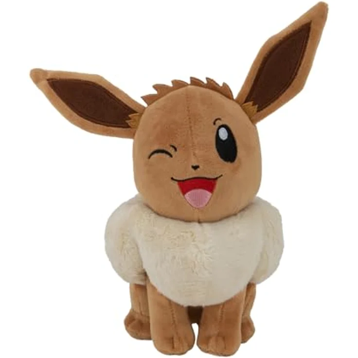 Bandai Pokémon Evoli (Eevee) Plüschtier 20 cm, sehr weich, offizielles Spielzeug für Kinder ab 2 Jahren – Bild 2