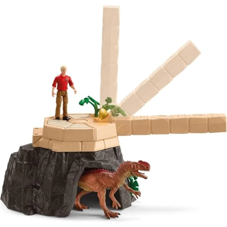 Schleich Dino Tempel Eroberung Mega-Set (42656) mit modularer Spielstruktur, inkl. 2 Dinosaurier und Figur Flynn, ca. 135 x 75 x 33 cm – Bild 6