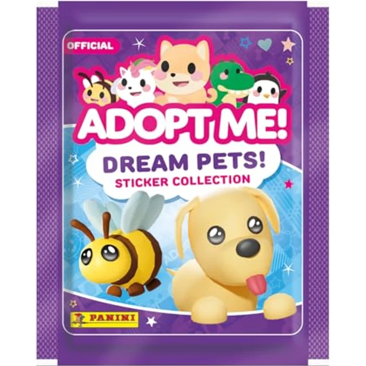 Panini Adopt Me! Sticker-Kollektion – Starterpaket mit Aufkleberalbum, 5 Paketen + 1 limitierter Karte, 176 Sticker zum Sammeln – Bild 3