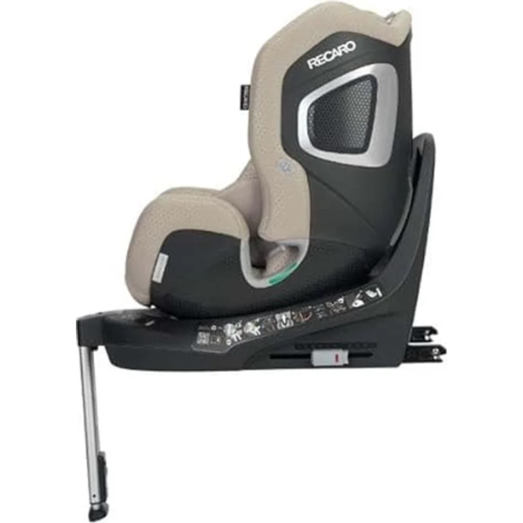 Recaro Reboard-Kindersitz Xenon 1, drehbar mit Isofix-Basis und Sitzverkleinerer für Kinder von 0-7 Jahren, Elegant Beige – Bild 3