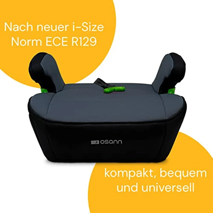 Osann Autokindersitz Osann Junior Isofix mit Gurtfix, Kinderautositz (15-36 kg), Modernes Design, Nero – Bild 4