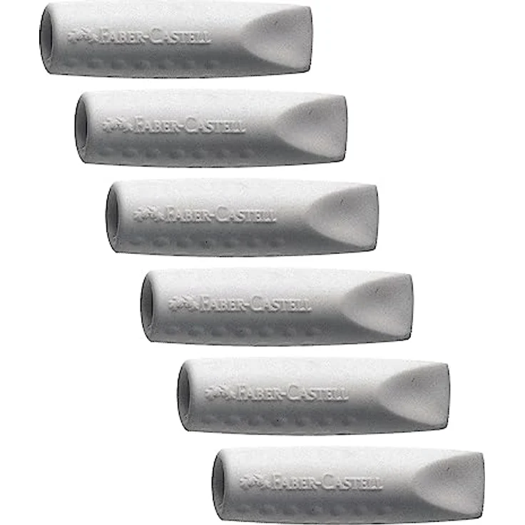 Faber-Castell 205049 - Radiergummi Grip 2001 Eraser Cap, 12 Radierer zum aufstecken – Bild 1