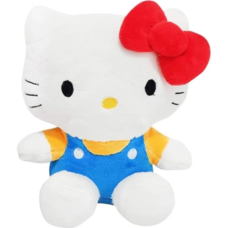 Joy Toy Hello Kitty Classic Plüsch 14 cm, weicher Plüsch in Kartontäschchen, weiß, blau, rot – Bild 5