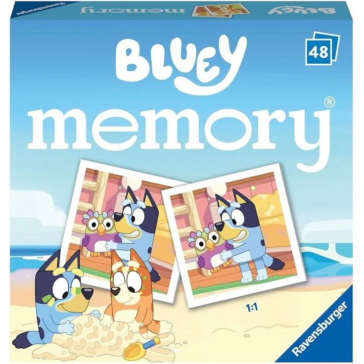 Ravensburger Spiel Mini Memory® Bluey 48 Bildkarten Konzentrationsförderung Kinderspiel – Bild 1