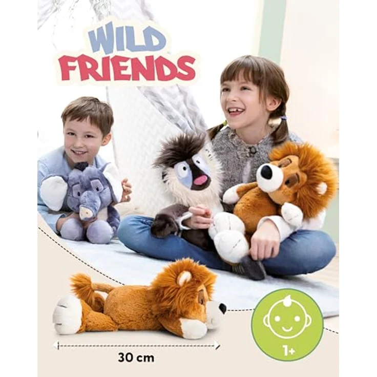 NICI Kuscheltier Löwe King Kimari 30cm, braun, weiches Plüschtier aus recyceltem Material, ideal zum Kuscheln und Spielen, perfekte Geschenkidee - 62742 – Bild 3