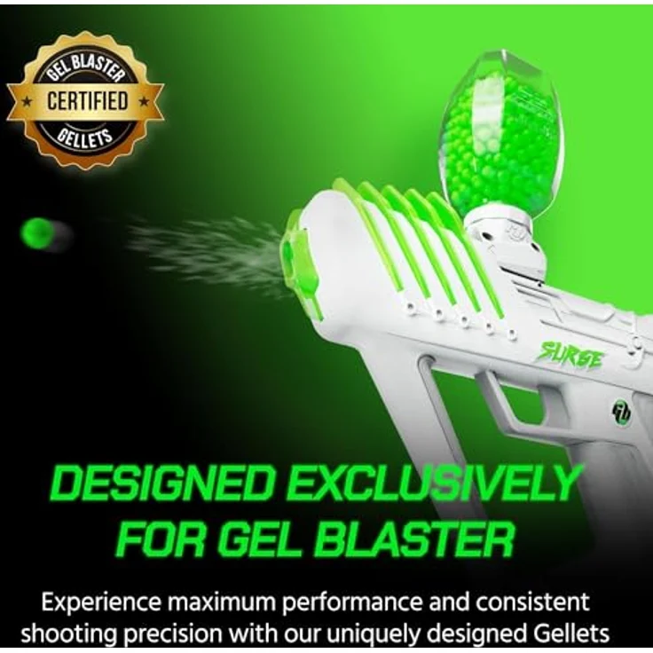 Gel Blaster 10000 Gellets Nachfüllmunition - Grün, speziell für Gel Blaster - Ungiftige Gelkugeln auf Wasserbasis - speziell für Gel Blaster hergestellt – Bild 5