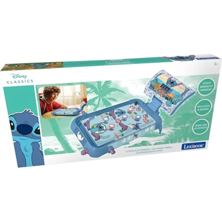 Lexibook JG610D Stich Elektronischer Tischflipper mit Lichtern & Sounds, Multilingual, für Kinder ab 5 Jahren – Bild 3