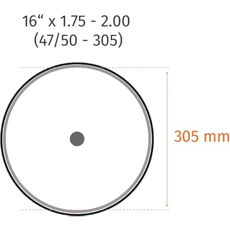 Prophete Fahrradschlauch Ersatzschlauch 16x1,75 Dunlopventil 0178, (1-St) - Kinderfahrrad Zubehör – Bild 4