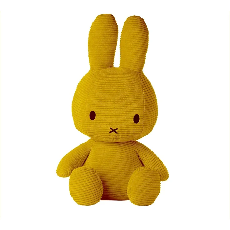 International Bon Ton Toys Miffy - Cord-Plüschfigur, gelb, 33cm, hochwertiges Kuscheltier