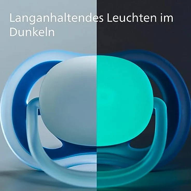 Philips Avent ultra air Nighttime Schnuller – 2er Pack, BPA-freier, atmungsaktiver, im Dunkeln leuchtender Schnuller für Babys von 0-6 Monaten, inklusive Transport- und Sterilisationsbox, Eule/ Sternschnuppe (Modell SCF376/18) – Bild 3