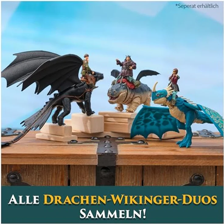 Spin Master Jak vycviit draka, Drachen- und Wikinger-Actionfiguren-Set mit 33 cm Ohnezahn und 7,5 cm Hicks, authentisches Filmdesign, bewegliche Gliedmaßen, perfekt für kreatives Spiel – Bild 7