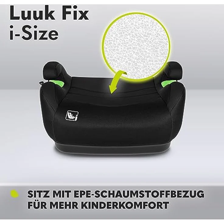 lionelo Kindersitzerhöhung LUUK FIX I-SIZE, ISOFIX / I-SIZE / Maschinenwaschbar, 22-36 kg, 125-150 cm, (Set) – Bild 5