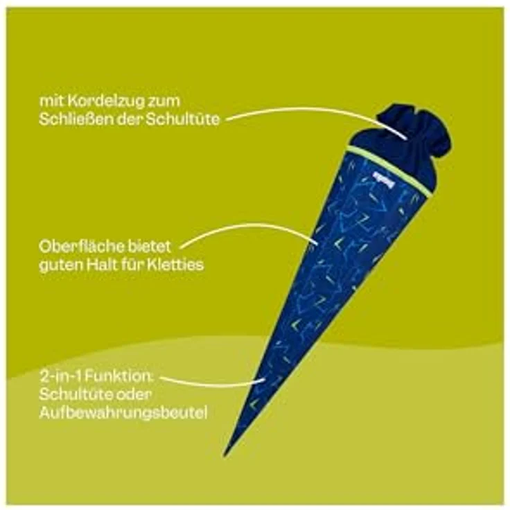 ergobag Schultüte mit Kordelzug SternguckBär - Lila, 100% recyceltes Material, individuell gestaltbar – Bild 3
