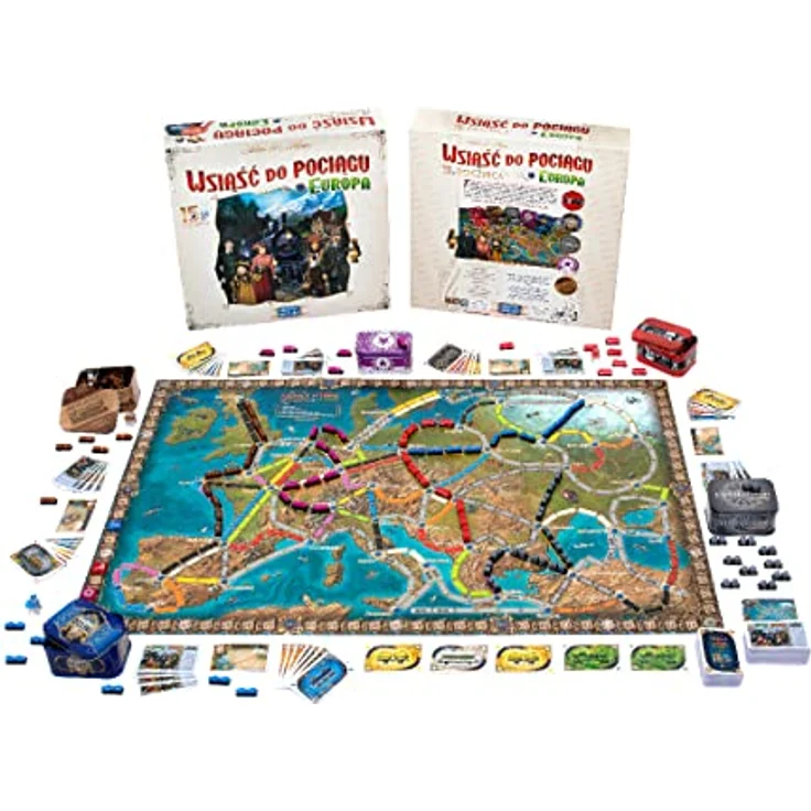Rebel Brettspiel Boarding the Train: Europa 15. Jahrestag DELUXE, strategisches Spiel mit neuen Elementen und hochwertigen Komponenten – Bild 3