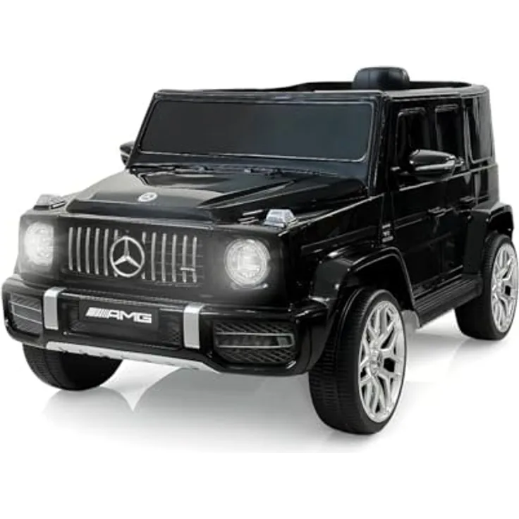 Mobiclinic Mercedes Benz Elektroauto, Kinder-Elektrofahrzeug mit 12V Akku, USB, Bluetooth, UKW-Radio, schwarz