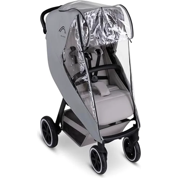 ABC Design 4 Seasons Sport - Grey, Kinderwagen Regenschutz mit integrierten Reflektoren und praktischer Transporttasche – Bild 2