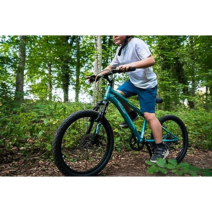 Huffy Extent Junior Mountainbike 20" - Blau 6-Gang, Aqua Metallic Beauty, Präzise Scheibenbremsen – Bild 5