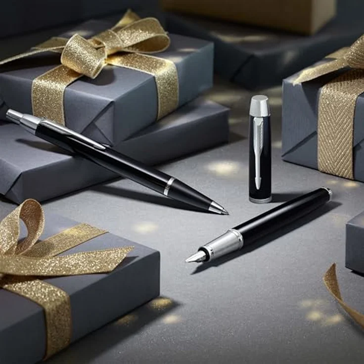 Parker Pen IM Black GT, Schreibstifte-Set mit Edelstahlspitzen, gold und schwarz, 2er Pack in Geschenkbox – Bild 7