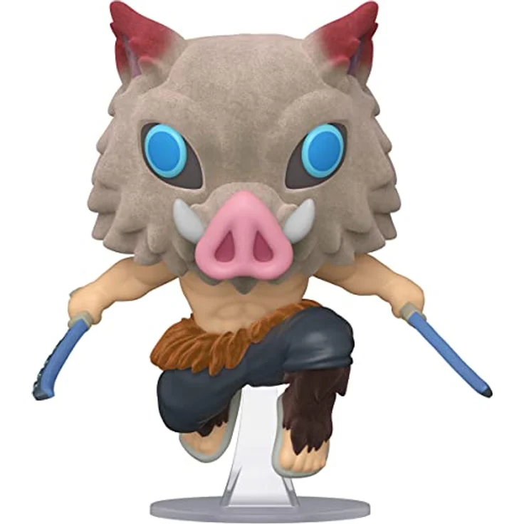 POP Demon Slayer Inosuke (Chase Edition möglich!) (Flocked) Vinyl Figur 875 Unisex Funko Pop! Standard, Ideale Sammlergröße, Premium Vinyl Material, Ideal für Demon Slayer Fans, Erweitern Sie Ihre Sammlung – Bild 2