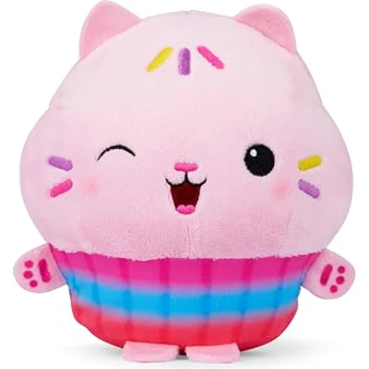 Schmidt Spiele Gabby's Dollhouse, Cakey-Expression Plüschfigur, 17,5 cm, pink, waschbarer Stoff, Amazon Exklusive – Bild 1