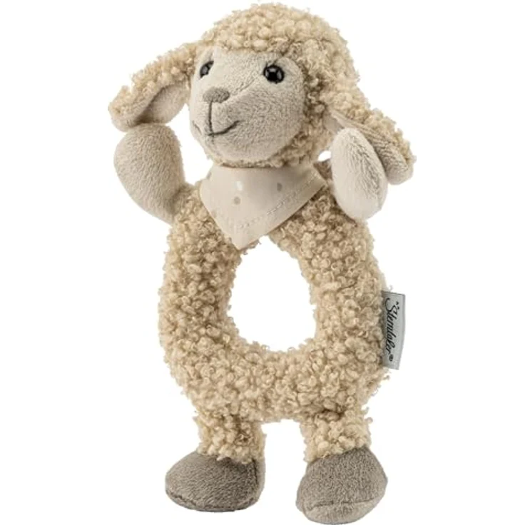 Sterntaler® Greifling Schaf Flocke, mit Rassel aus Boucle, ideal für erste Greifübungen, waschmaschinengeeignet – Bild 2