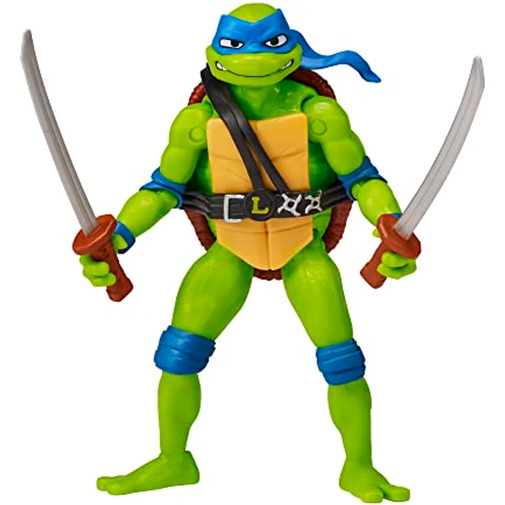 Teenage Mutant Ninja Turtles Leonardo Basic Figure, 11,4 cm große Sammelfigur mit 12 Gelenken, ikonischem Doppel-Katana und Zubehör – Bild 2